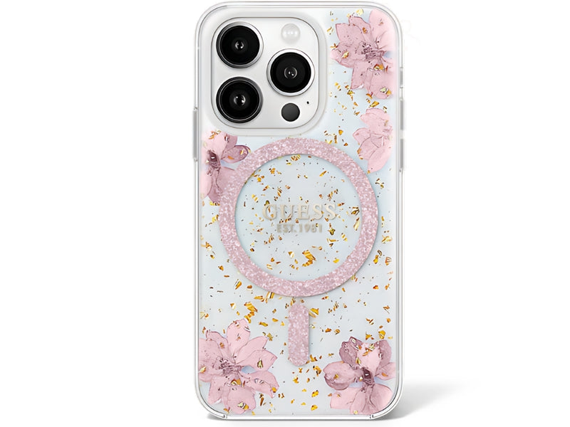 Guess Real Flowers & Glitter for iPhone 16 Pro Max