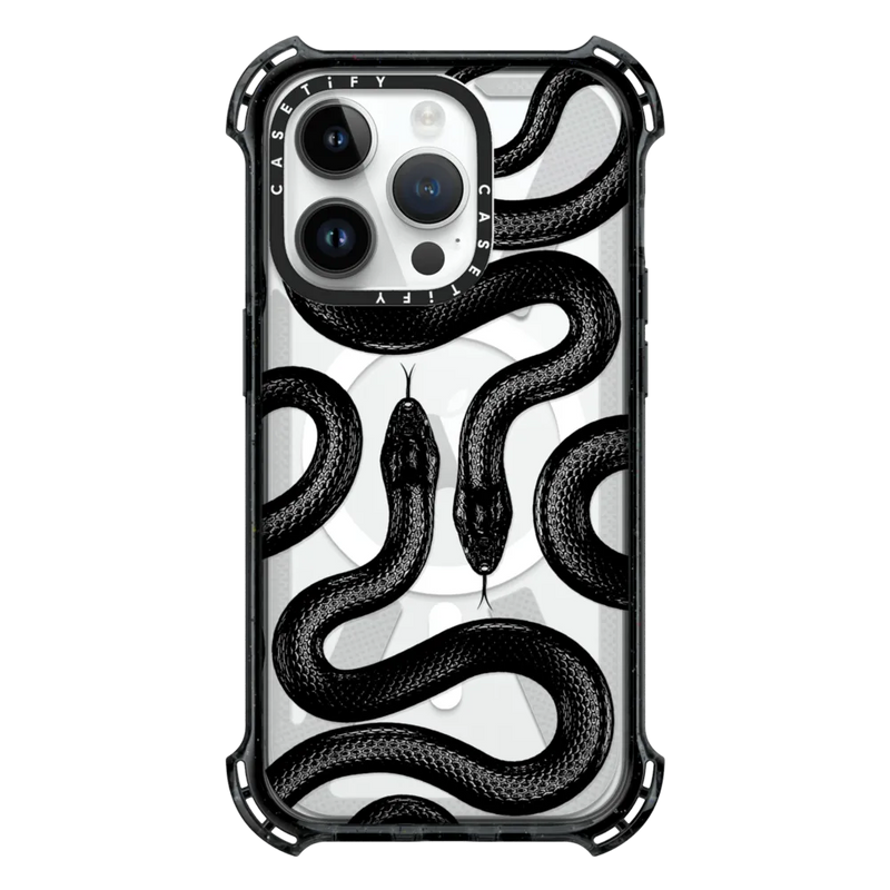 Casetify Black Kingsnake for iPhone 14 Pro