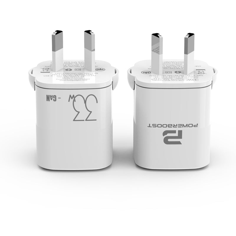 Powerboost Dual Port 33 Watt USB A/USB C Wall Charger