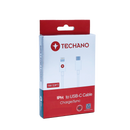 Techano 1M USB-C to IPH Charge/Sync Cable White