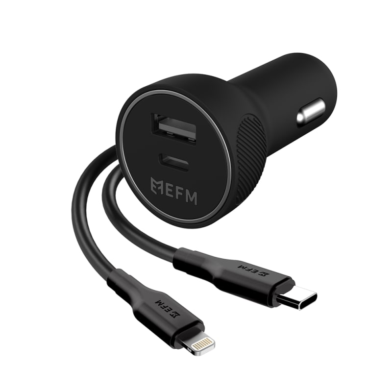 EFM Car Charger with Lightning cable