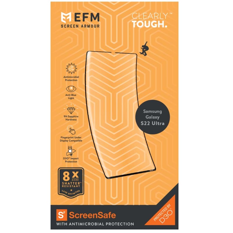 EFM ScreenSafe Film  Screen Armour for Samsung Galaxy S22 Ultra