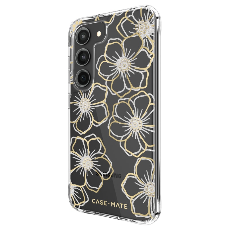 Case-Mate Floral Gems Antimicrobial Case for Galaxy S23