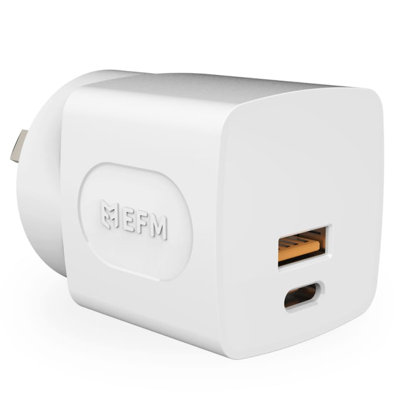 EFM 30 Watt Dual Wall Charger (USB A/USB C)