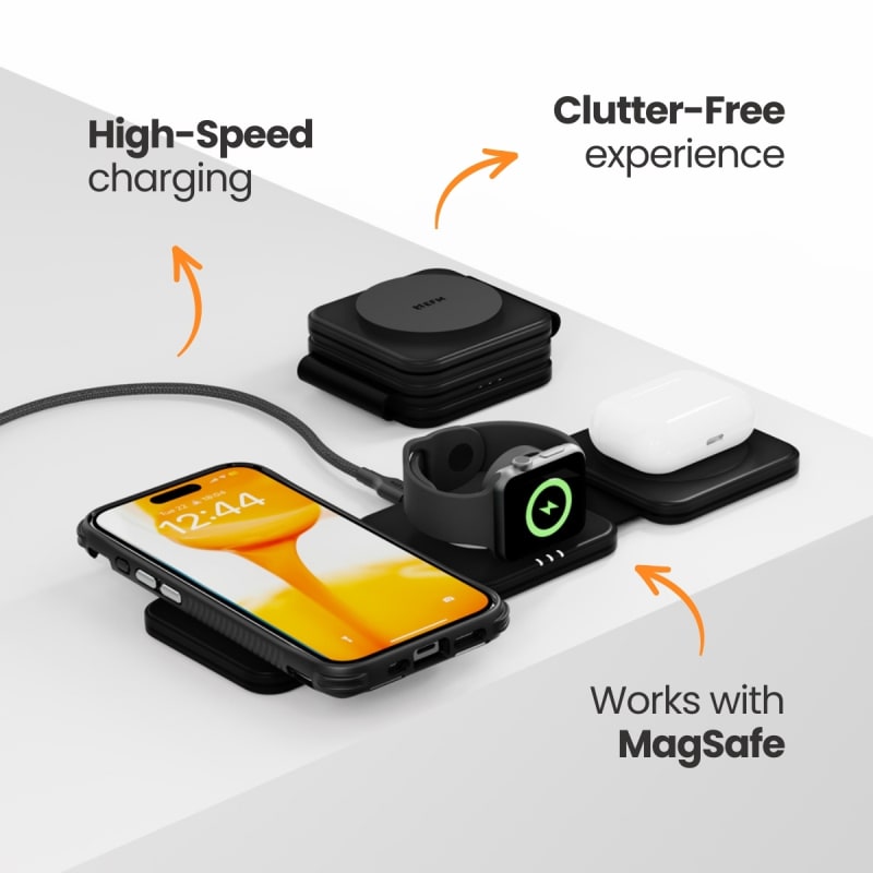 EFM Flux Travel 3-in-1 Wireless Charger (Seasonal Range, Limited Time Only)