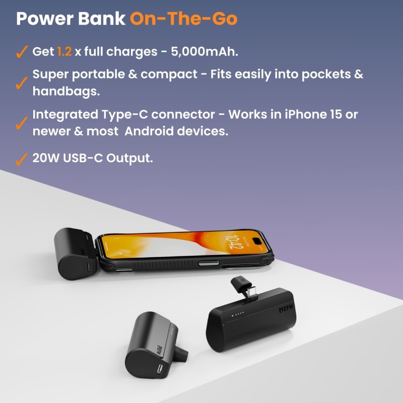 EFM Power Bank On The Go - USB C (Seasonal Range, limited edition)