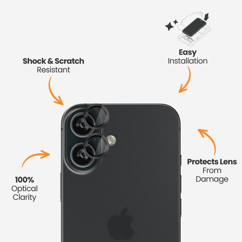 EFM Camera Lens Armour for iPhone 16 / 16 Plus