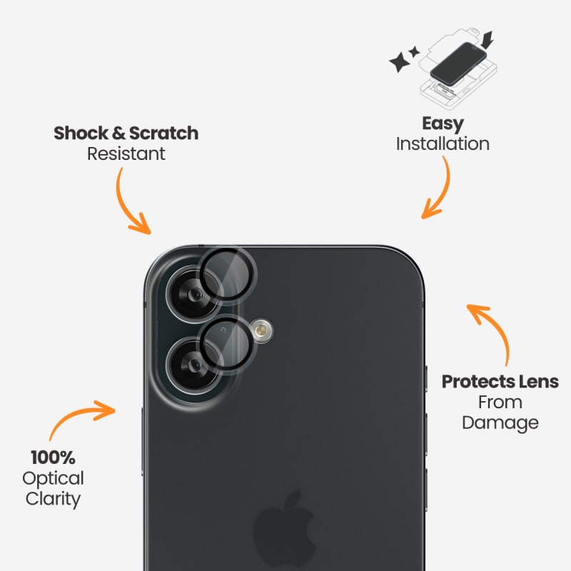 EFM Camera Lens Armour for iPhone 16 / 16 Plus