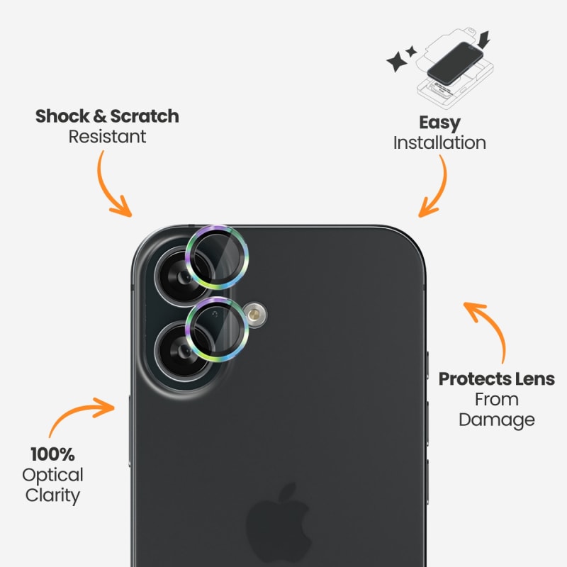 EFM Camera Lens Armour for iPhone 16 / 16 Plus