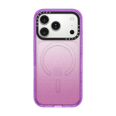 CASETiFY Impact Glitter Purple case for iPhone 17 Pro