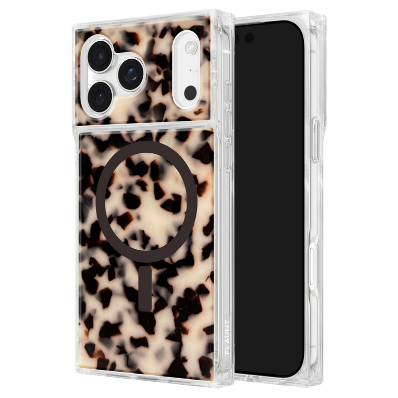 Flaunt Square Blonde Tortoise Shell for iPhone 17 Pro Max