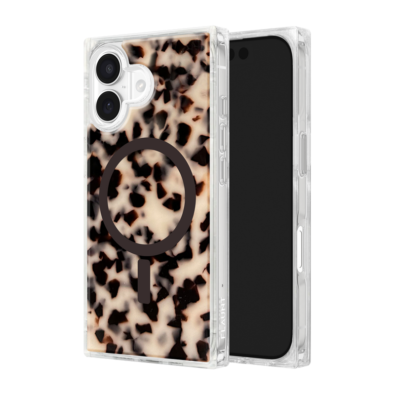 Flaunt Square Blonde Tortoise Shell for iPhone 17