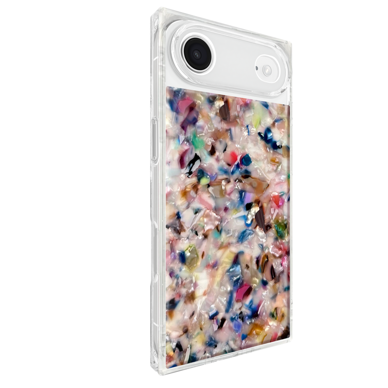Flaunt Square Rainbow Confetti Tortoise Shell for iPhone Air
