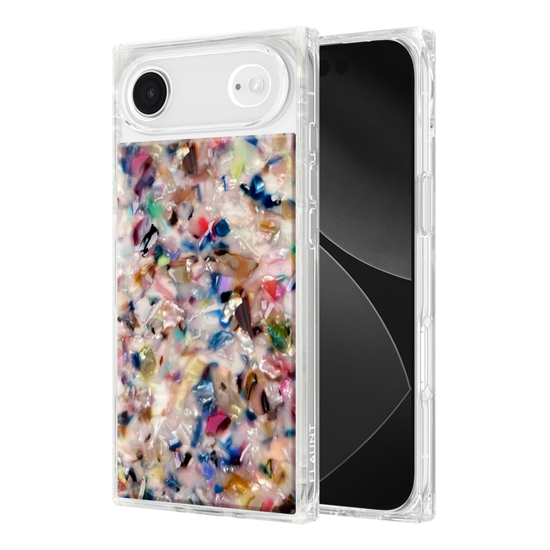 Flaunt Square Rainbow Confetti Tortoise Shell for iPhone Air