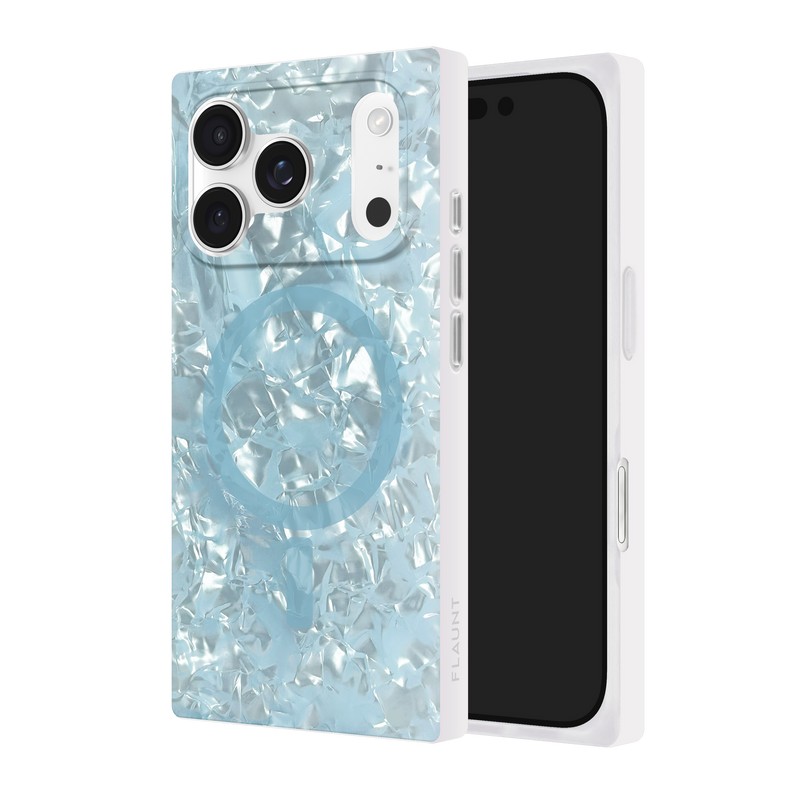Flaunt Square Icy Blue Pearl for iPhone 17 Pro