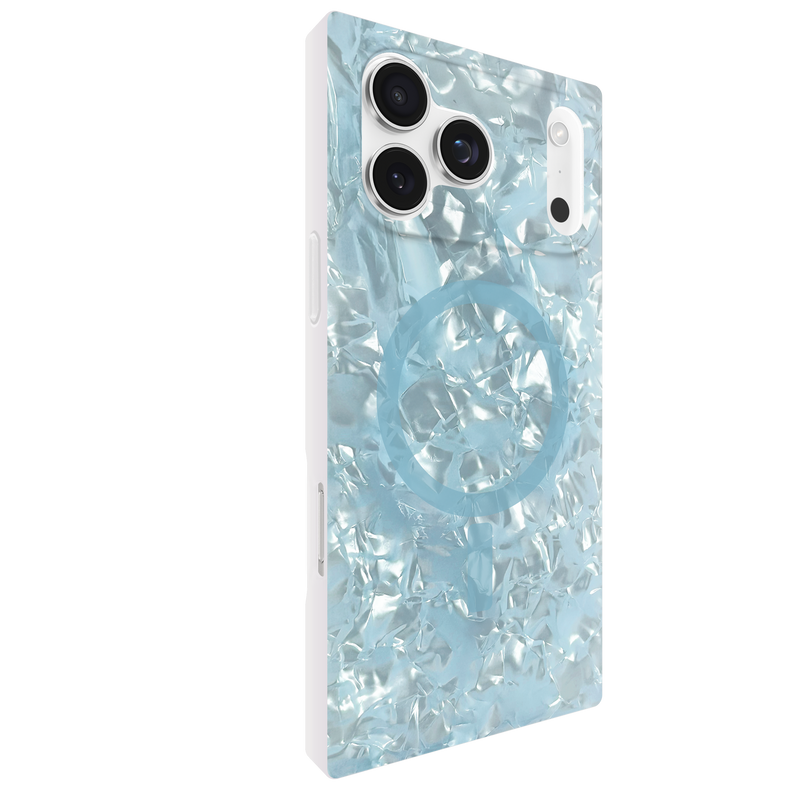Flaunt Square Icy Blue Pearl for iPhone 17 Pro