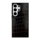 Flaunt Square Black Crocodile Faux Leather Case for Samsung Galaxy S26 Ultra