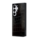 Flaunt Square Black Crocodile Faux Leather Case for Samsung Galaxy S26 Ultra