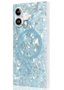 Flaunt Square Icy Blue Pearl for iPhone 17