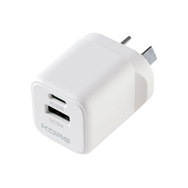 Kore 30W Wall Adapter with fast charge cable