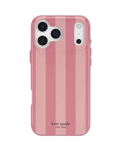 Kate Spade Bold Stripe Rose Coral case for iPhone 18 Pro and Pro Max