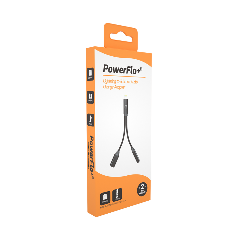 Powerflo+ Type C to 3.5mm Audio charge adaptor cable