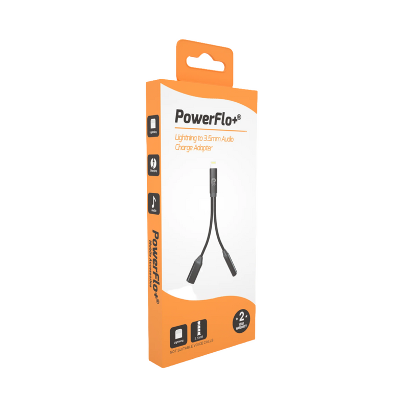 Powerflo+ Type C to 3.5mm Audio charge adaptor cable