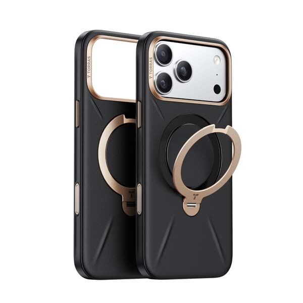 Torras Ostand Spin Fusion Vegan Leather for iPhone 17 Pro Max