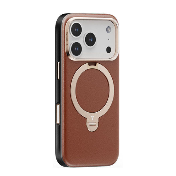 Torras Ostand Spin Fusion Vegan Leather for iPhone 17 Pro Max
