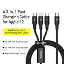 Baseus 3 in 1 Fast Charging USB C Cable