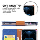 Goospery Canvas Diary case for iPhone 14 Plus