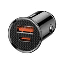Baseus Dual USB A / USB C Car Charger 30W