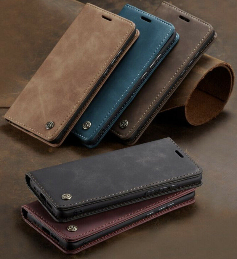 CaseMe Retro Matte Soft Leather Wallet Case for iPhone 5/5S/SE 2016