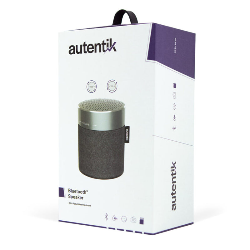 Autentik IPX 4 Bluetooth Speaker with FM Radio Memory Card Slot
