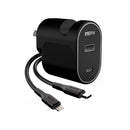 EFM 30W Dual Port Wall Charger - With Type C to Lightning Cable 1M