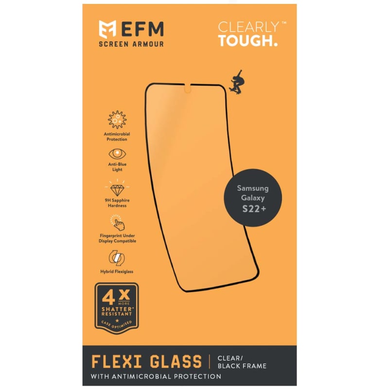 EFM FlexiGlass Screen Armour For Samsung Galaxy S22 Plus - Dual Install