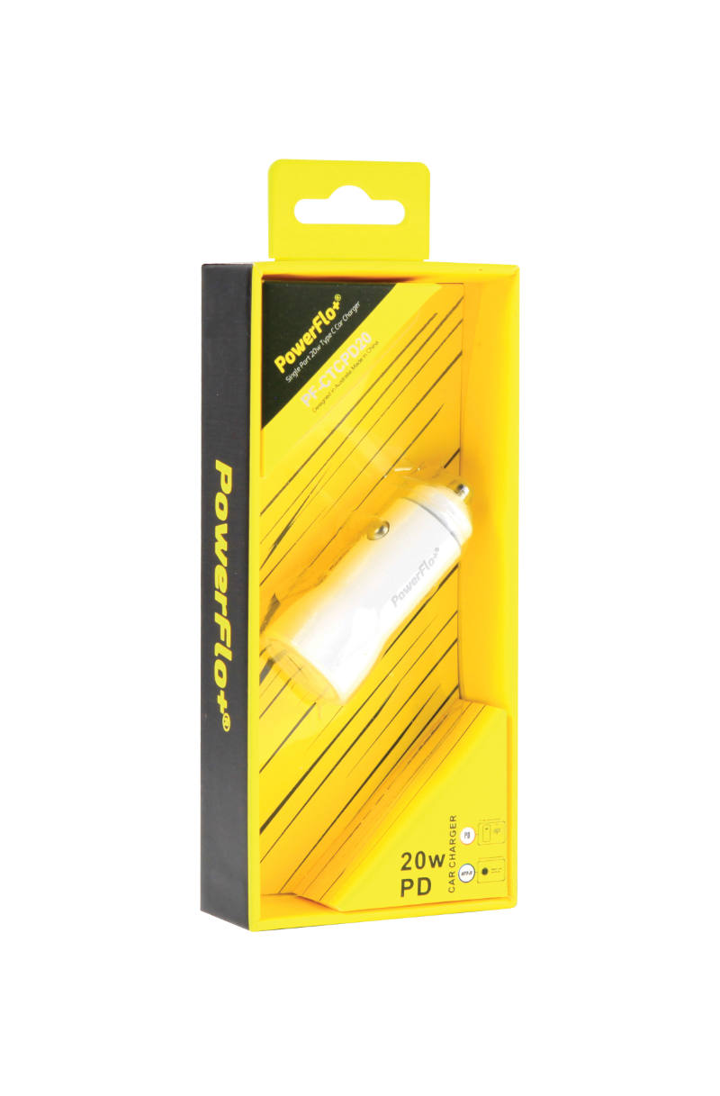 PowerFlo Single Port Car Charger Type C