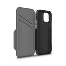 EFM Monaco Leather Wallet Case For iPhone 12 Pro Max 6.7" - Black/Space Grey