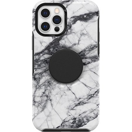 Otter + Pop Symmetry iPhone 12/12 Pro White Marble