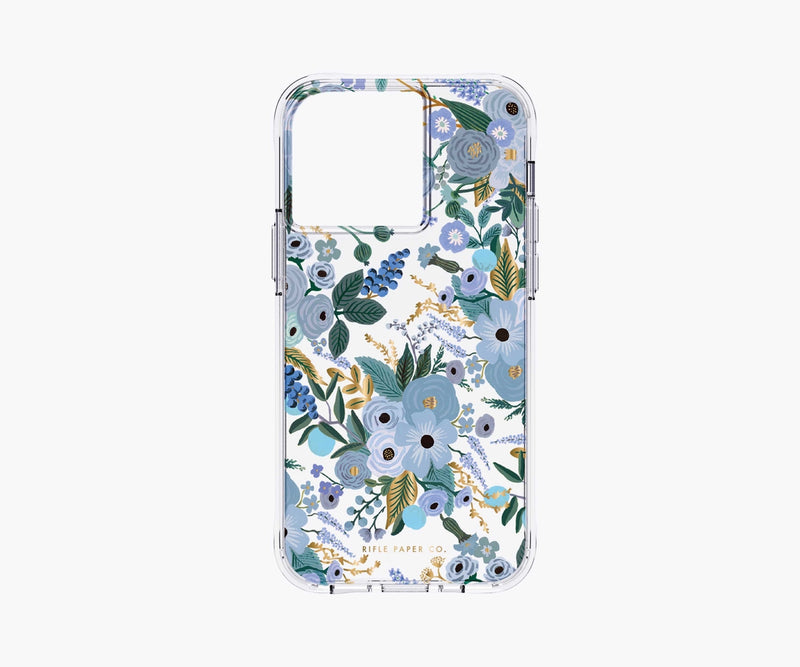 Case Mate Rifle Paper Co Clear Garden Party Blue case for iPhone 12 / 12 Pro