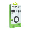 Powerflo+ Premium All In 1 Data / Charge Cable - 2M
